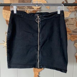 Black Zip Up skirt